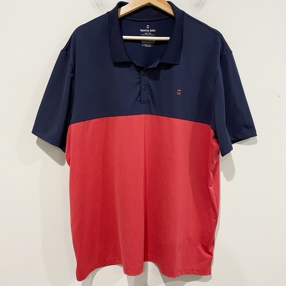 TOMMY JOHN The Go Anywhere Untucked Polo Shirt Golf Athleisure Active Size 2XL - Picture 1 of 7